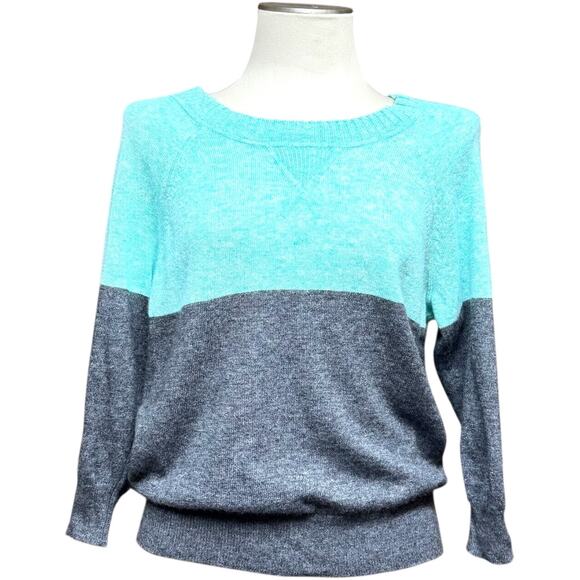 J.Crew Cashmere Wool Sweater Green Gray XL - Picture 1 of 8